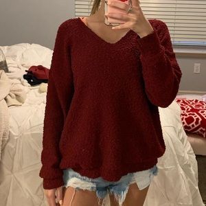 marroon sweater